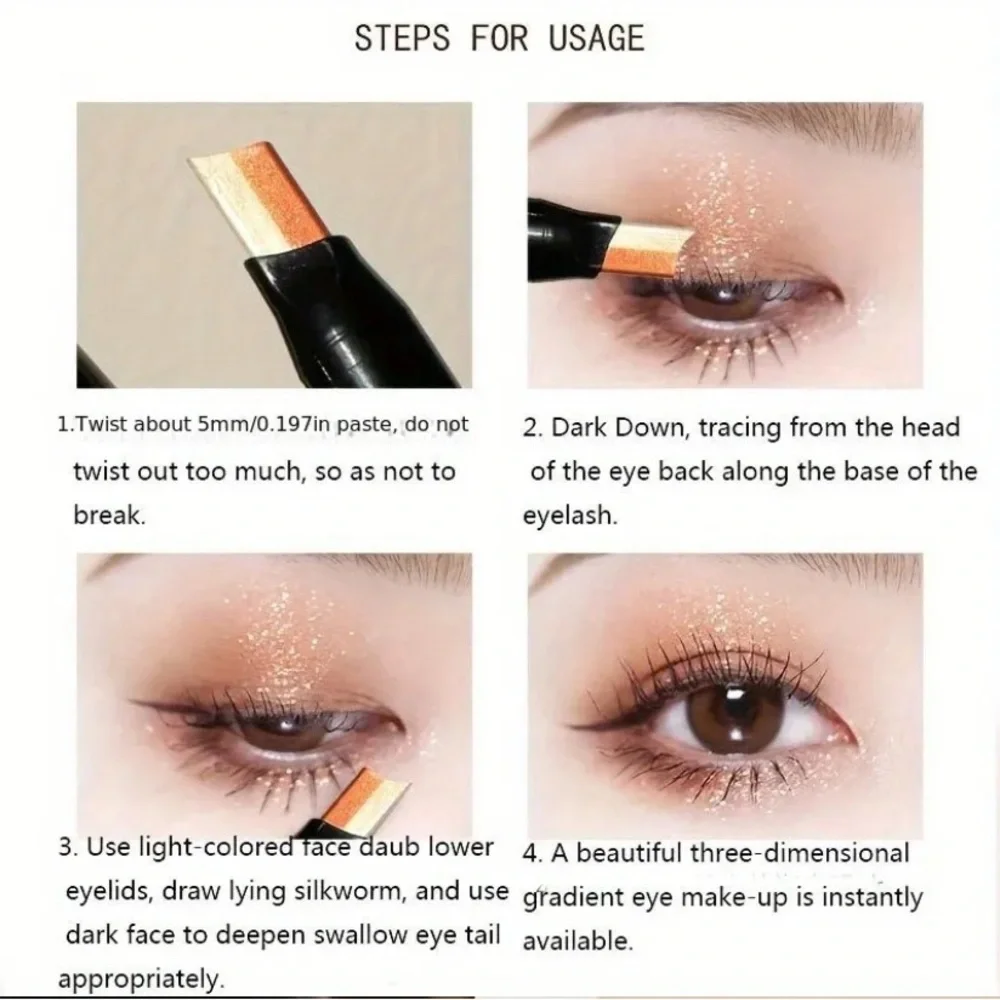 Waterproof 2 in 1 Eye Makeup Eye shadow Stick Pencil